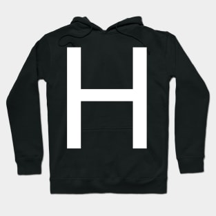 Helvetica H in white Hoodie